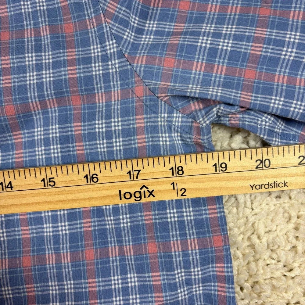 Kids Ralph Lauren Plaid Button Down Shirt Long Sleeve Classic Fit Blue Orange XL